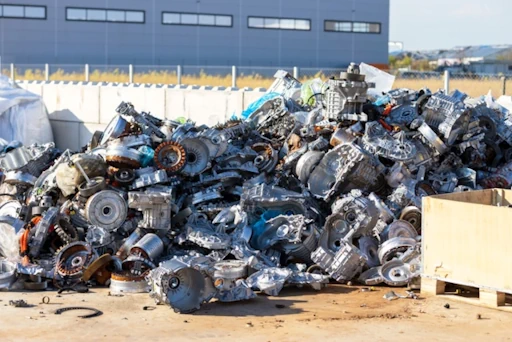 Pile of auto transmissions removed from vehicles