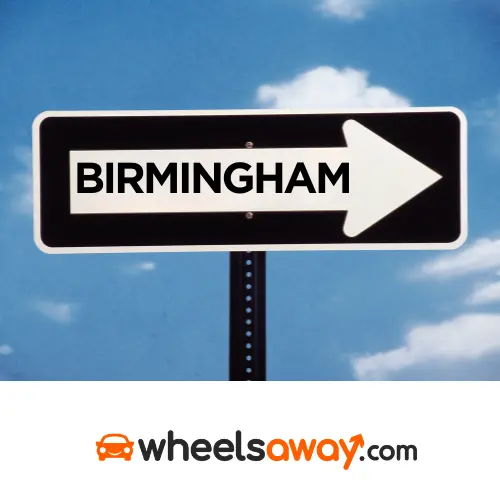 birmingham road sign with wheelsaway logo 