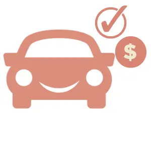 get a quote graphic showing wheelsaway logo car with dollar sign and tick