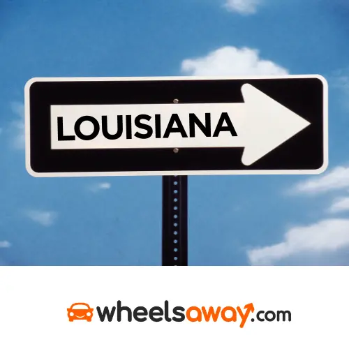 louisiana road sign with wheelsaway logo