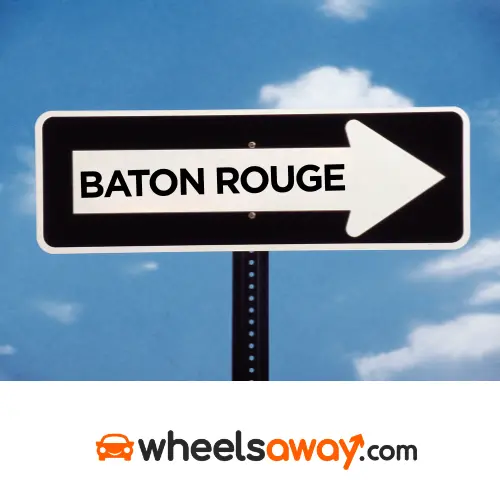 baton rouge road sign with wheelsaway logo