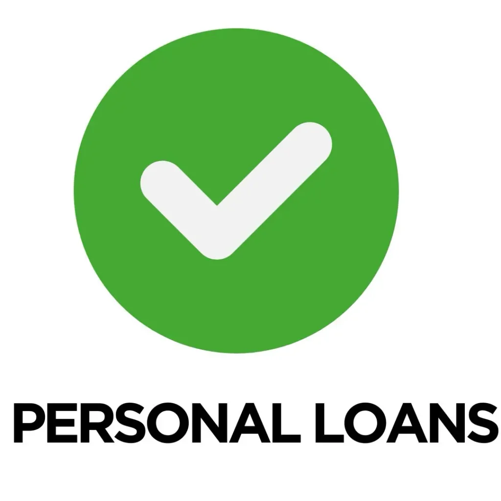 green tick over personal loan