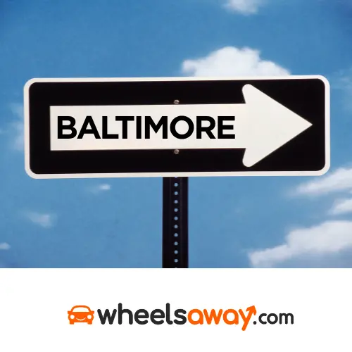 baltimore road sign with wheelsaway