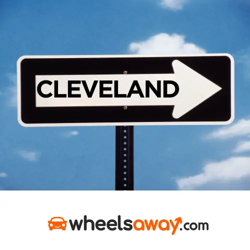 cleveland road sign with wheelsaway logo