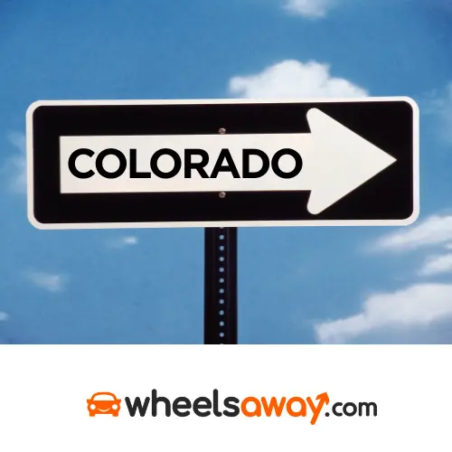 colorado road sign with wheelsaway logo