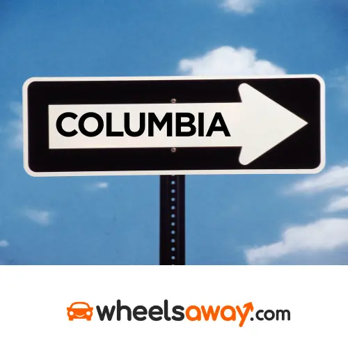 columbia road sign with wheelsaway logo