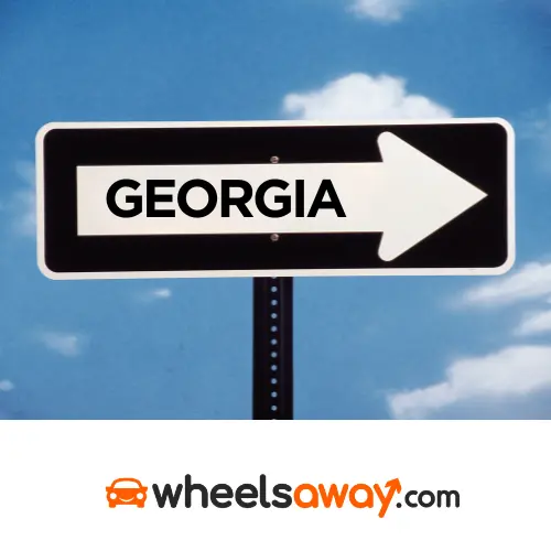 georgia road sign with wheelsaway logo