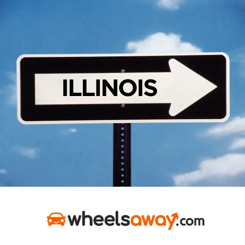 illinois road sign with wheelsaway logo