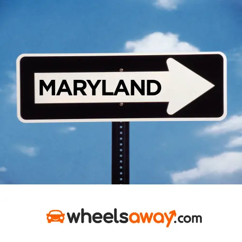 maryland road sign with wheelsaway logo