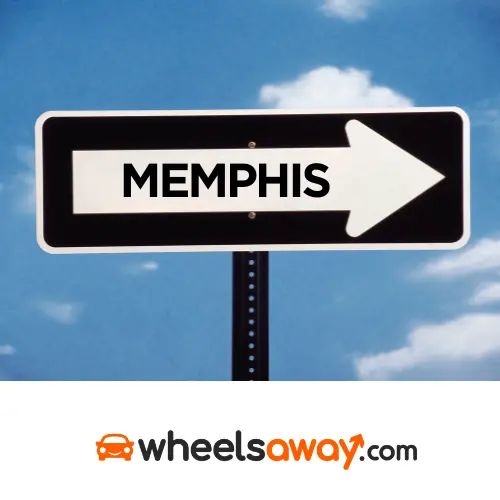 memphis road sign with wheels away logo