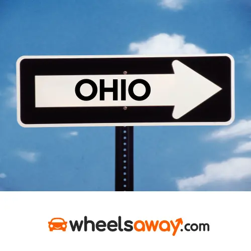 ohio road sign with wheelsaway log 