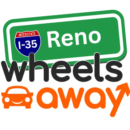 wheelsaway logo imposed on reno road sign