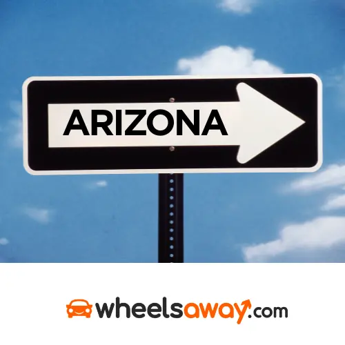 arizona road sign with wheelsaway logo