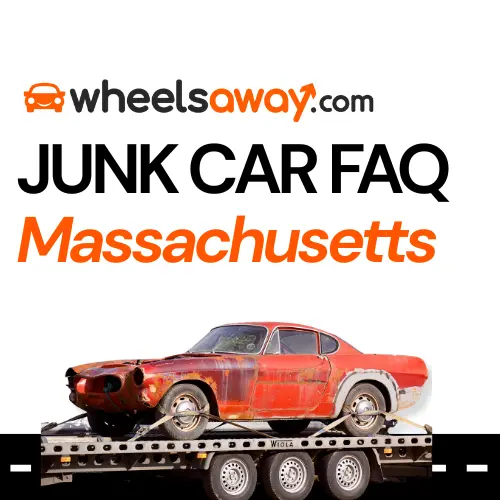 junk car faq graphic massachusetts showing red car being towed