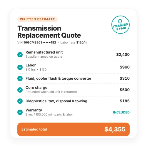 How Much is a New Transmission For a Car? - Wheels Away